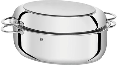 ZWILLING Plus Bräter mit Deckel, Induktionsgeeignet, Edelstahl, 8,5 Liter, Silber, centimeters im Sale